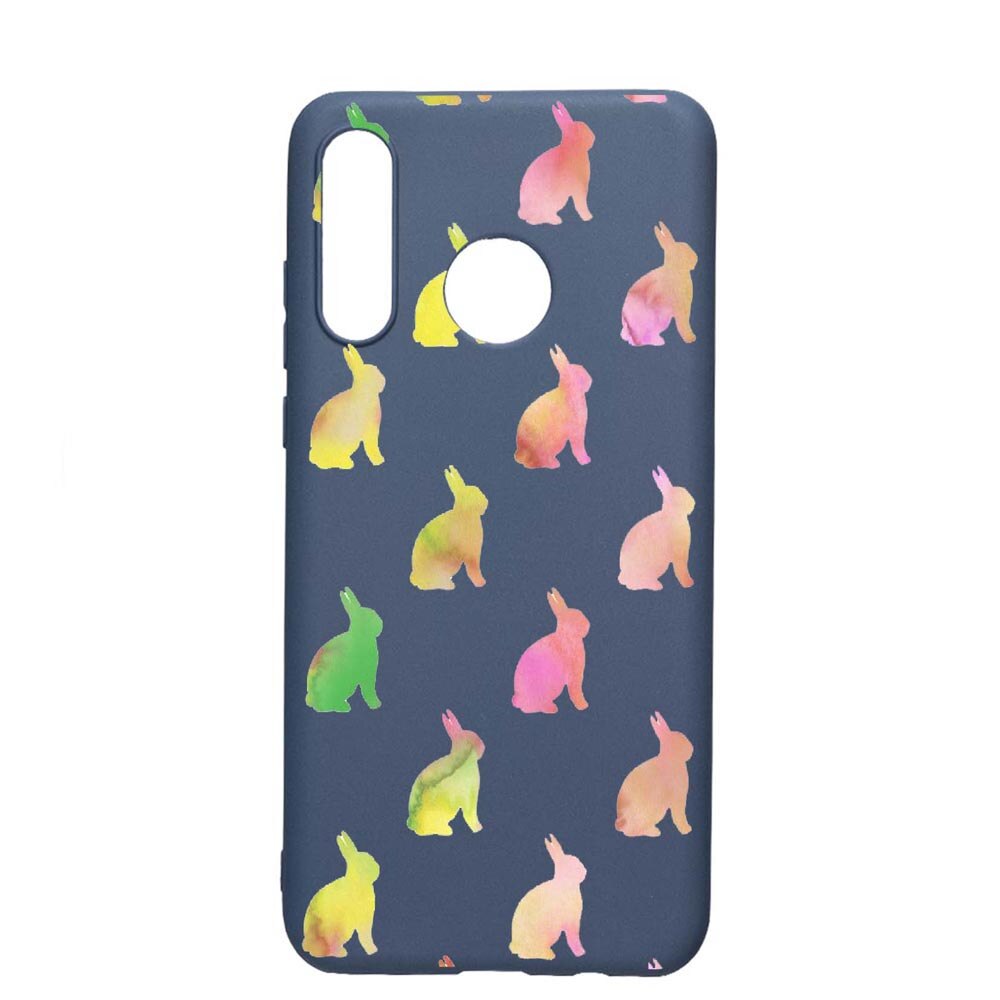 Husa Huawei P30 Lite, Cool Rabbits, rezistenta la uzura, anti-alunecare, din silicon Premium, AlaskanBlue, AB695