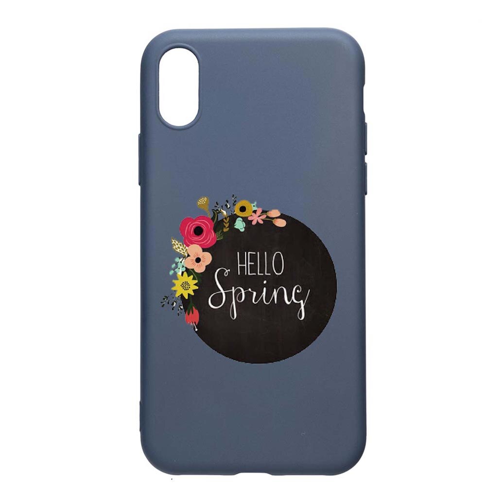 Husa Apple iPhone XR, Hello Spring, rezistenta la uzura, anti-alunecare, din silicon Premium, AlaskanBlue, AB684