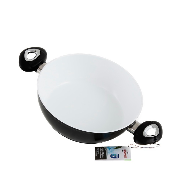 Bialetti Ceramic Black Stone edény, 24 cm