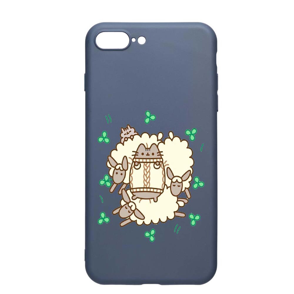 Husa Apple iPhone 8 Plus / 7 Plus, Rabbits - Lambs, rezistenta la uzura, anti-alunecare, din silicon Premium, AlaskanBlue, AB692