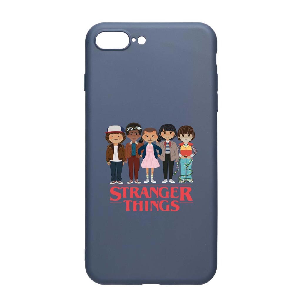 Husa Apple iPhone 8 Plus / 7 Plus, Stranger Things, rezistenta la uzura, anti-alunecare, din silicon Premium, AlaskanBlue, AB722