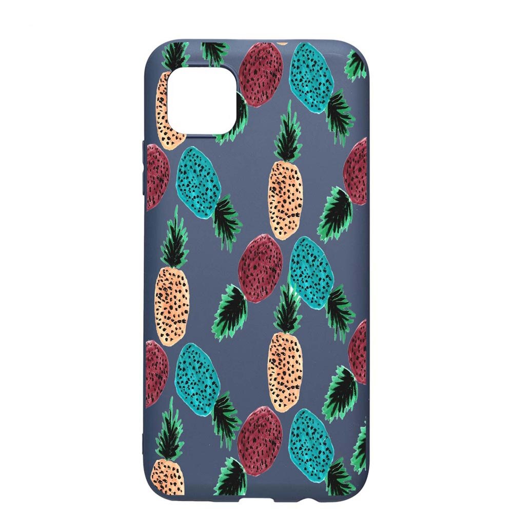 Husa Apple iPhone 11 Pro Max, Ananas, rezistenta la uzura, anti-alunecare, din silicon Premium, AlaskanBlue, AB669