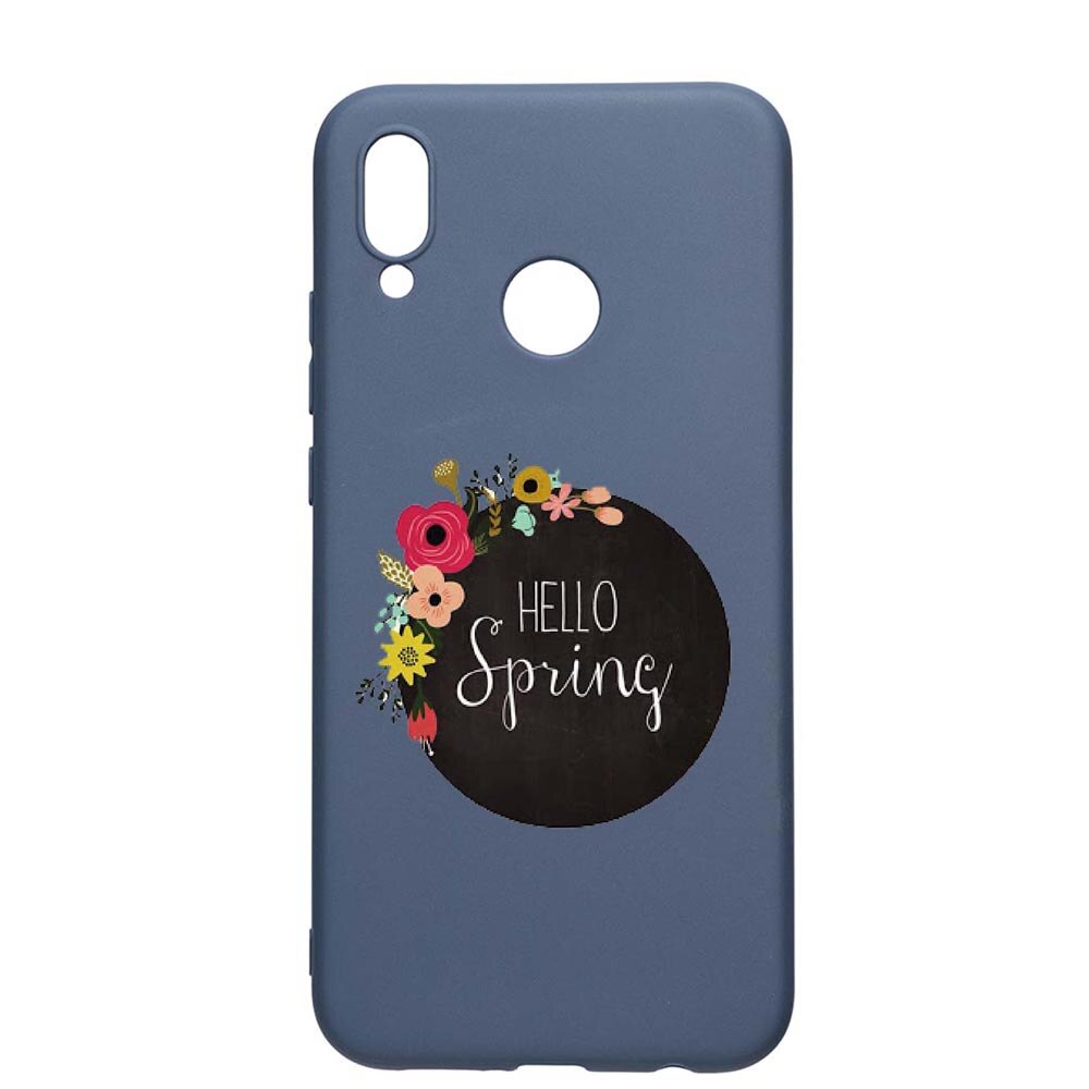 Husa Samsung Galaxy A20, Hello Spring, rezistenta la uzura, anti-alunecare, din silicon Premium, AlaskanBlue, AB684