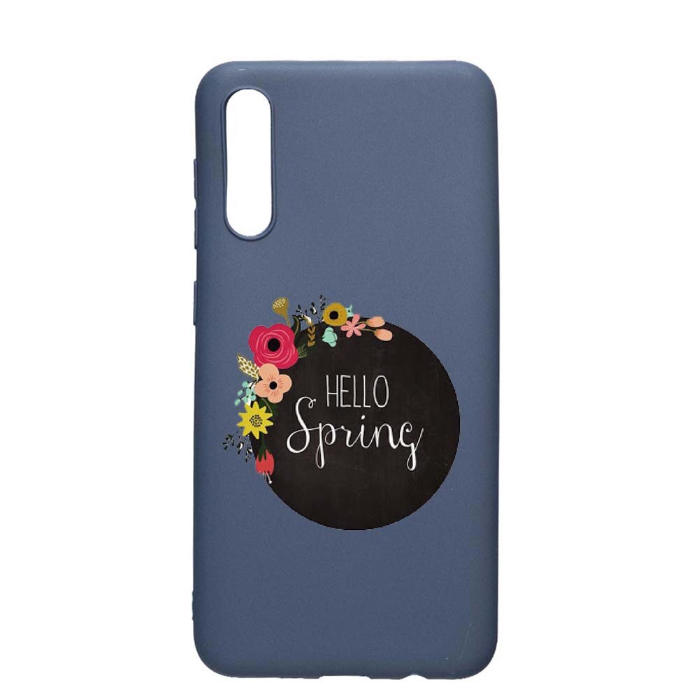 Husa Samsung Galaxy A50, Hello Spring, rezistenta la uzura, anti-alunecare, din silicon Premium, AlaskanBlue, AB684