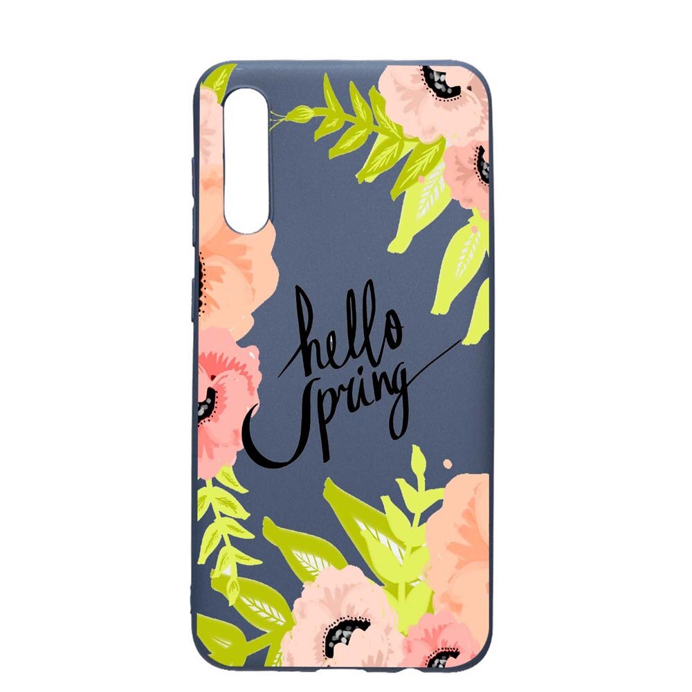 Husa Samsung Galaxy A50, Hello Spring, rezistenta la uzura, anti-alunecare, din silicon Premium, AlaskanBlue, AB685