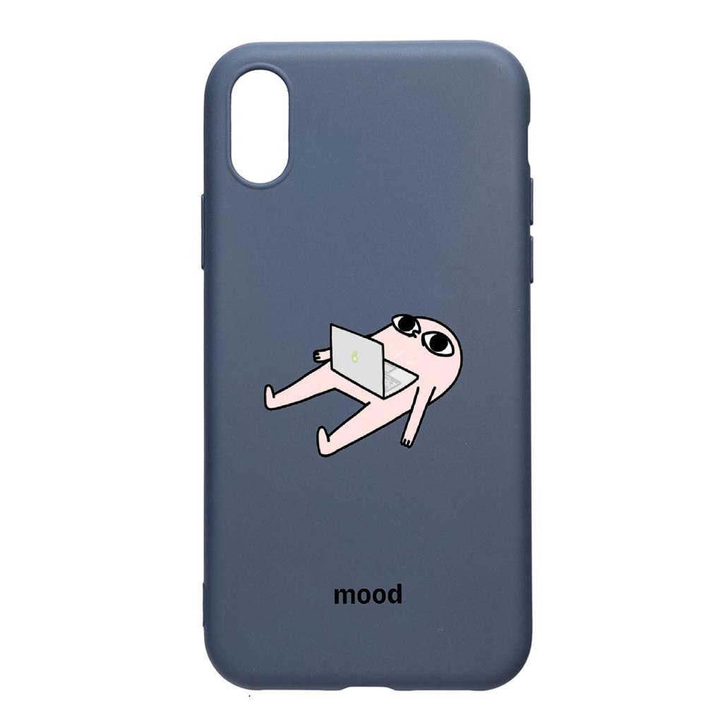 Husa Apple iPhone XR, Meme, rezistenta la uzura, anti-alunecare, din silicon Premium, AlaskanBlue, AB659