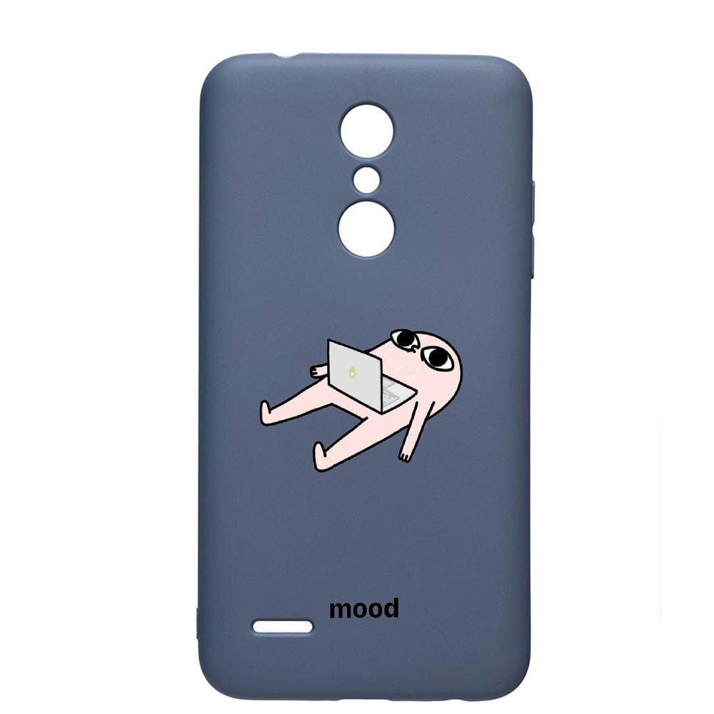 Husa LG K11 / K11 Plus / K10 2018, Meme, rezistenta la uzura, anti-alunecare, din silicon Premium, AlaskanBlue, AB659