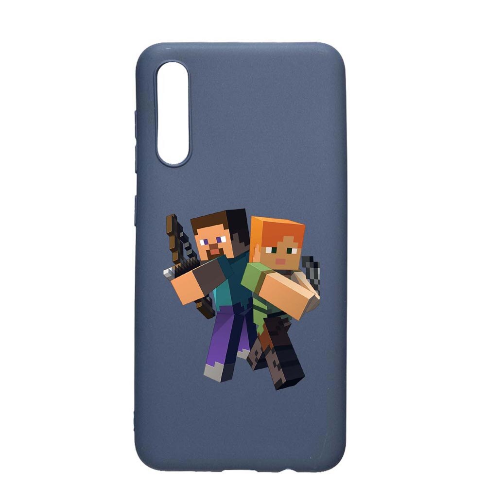 Husa Xiaomi Redmi 9A, Minecraft, rezistenta la uzura, anti-alunecare, din silicon Premium, AlaskanBlue, AB728