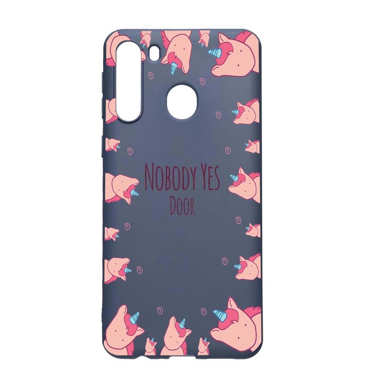 Szilikon védőtok Samsung Galaxy A21, Unicorn - Nobody yes, AlaskanBlue, AB523