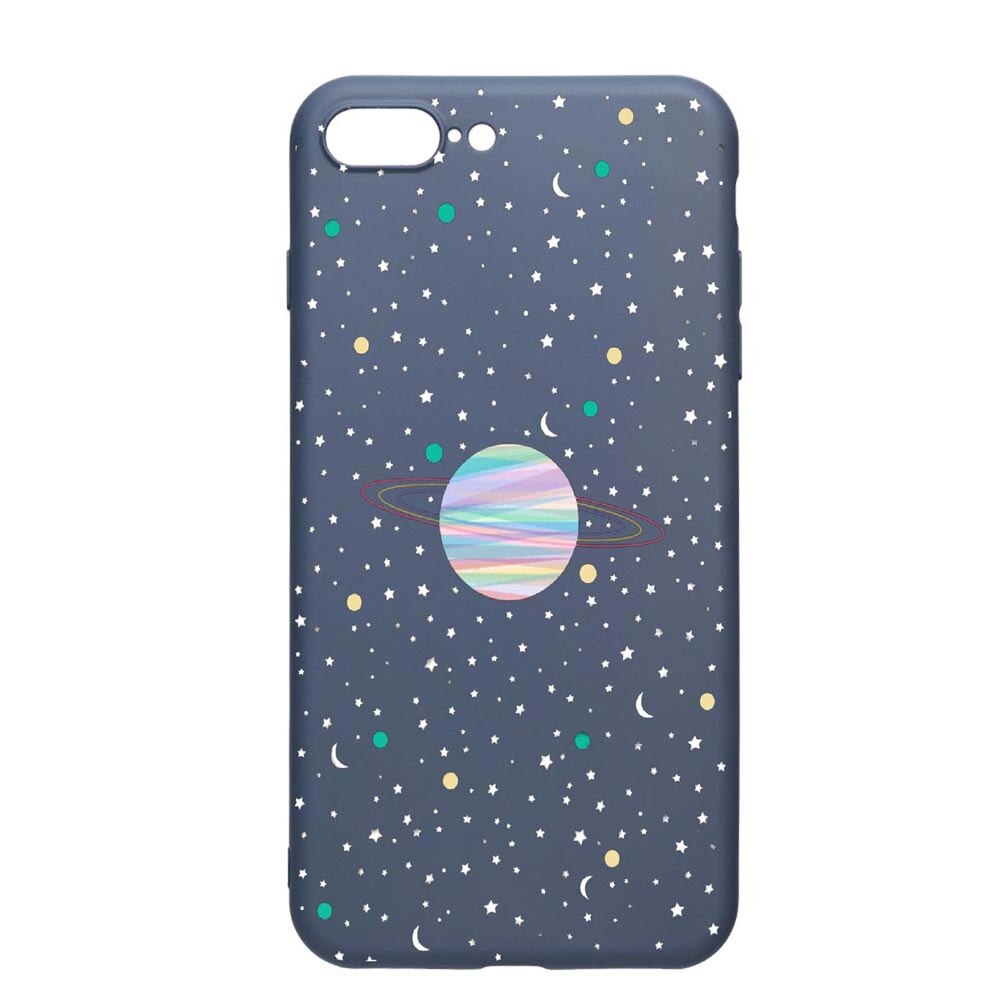 Husa Apple iPhone 8 Plus / 7 Plus, Universe, rezistenta la uzura, anti-alunecare, din silicon Premium, AlaskanBlue, AB468