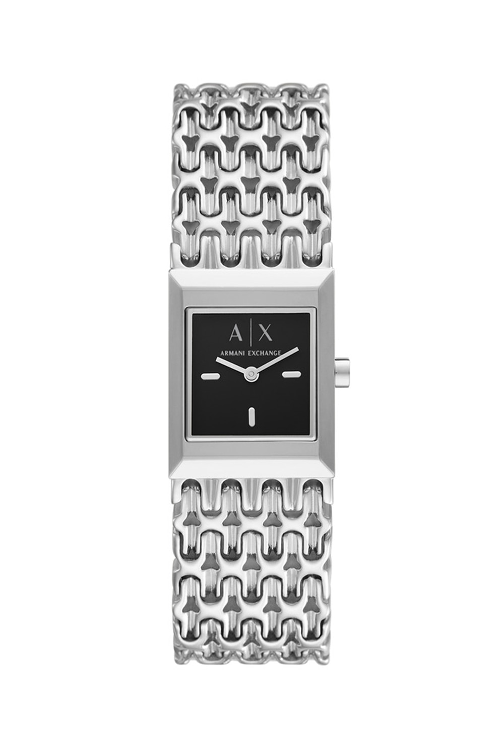 ARMANI EXCHANGE, Ceas quartz de otel inoxidabil, Argintiu/Negru
