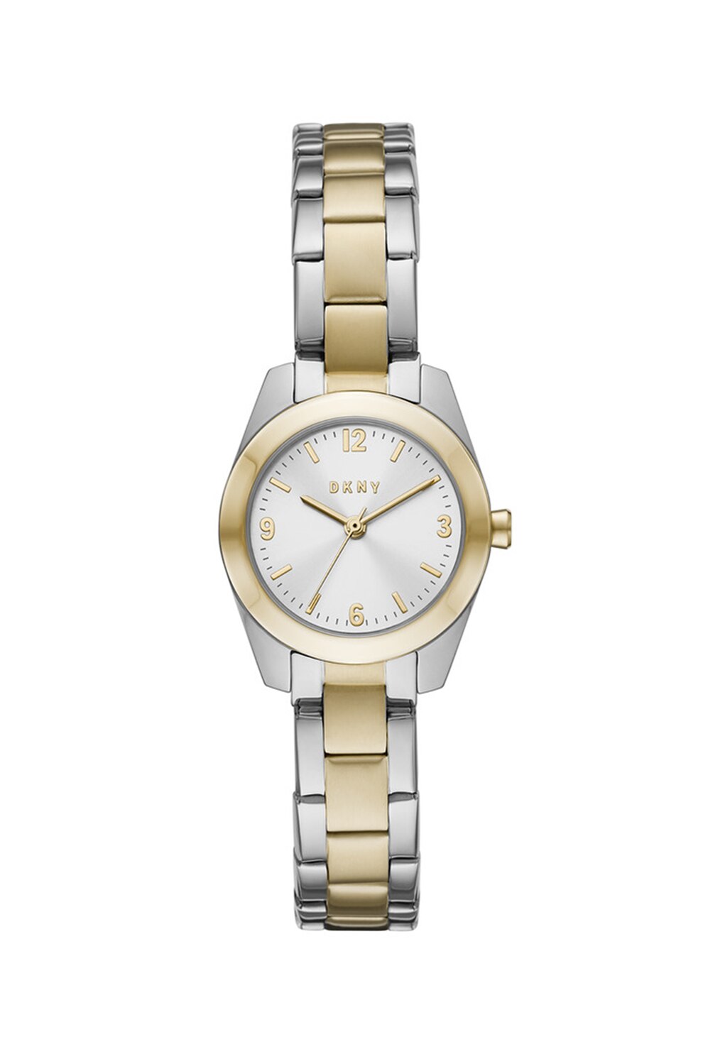 DKNY, Ceas quartz cu doua nuante, Argintiu/Auriu