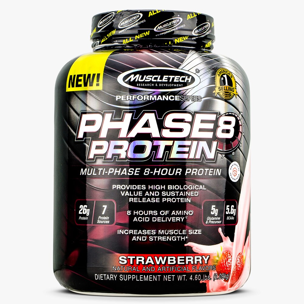 Протеин MuscleTech Phase 8, Вкус Ягода, 2.1кг - eMAG.bg