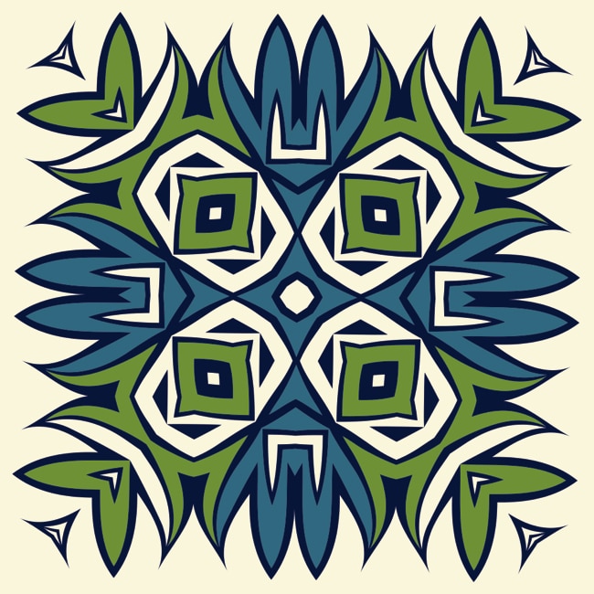 Set 6 buc stickere autocolante faianta decorativa 20cm x 20cm model abstract 15