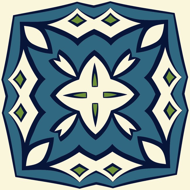 Set 6 buc stickere autocolante faianta decorativa 20cm x 20cm model abstract 10