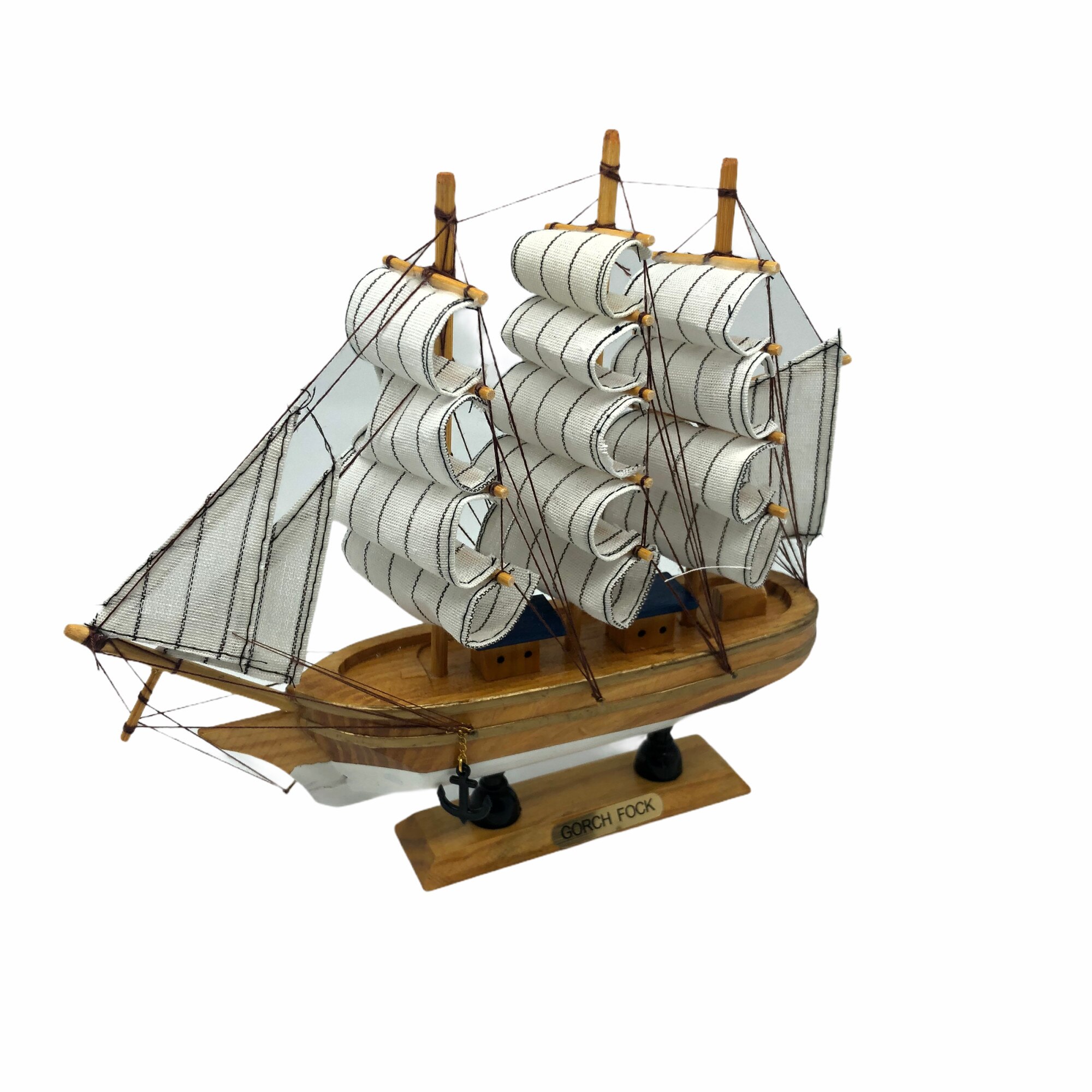 Corabie decorativa Atelier, Lemn, 23x22cm