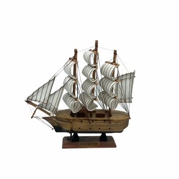 Corabie decorativa Atelier, Lemn, Negru, 15x16cm Corabie decorativa Atelier, Lemn, Negru, 15x16cm