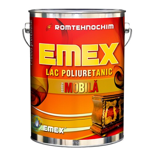 Lac Poliuretanic pentru Mobila “EMEX”, Nuc, Bidon 3 Kg, Intaritor inclus