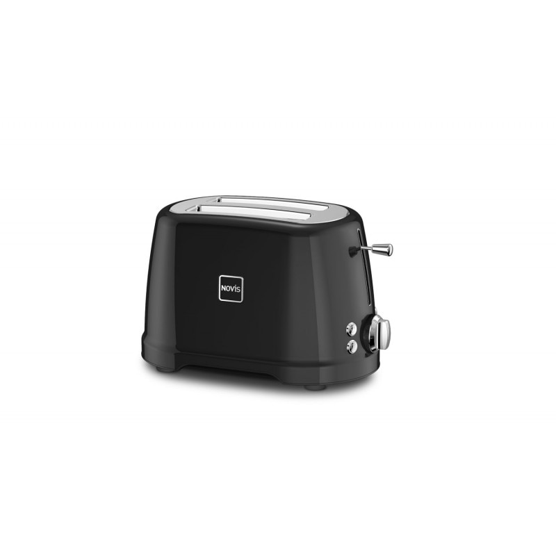 Prajitor de paine Novis, Toaster T2, capacitate 2 felii, sistem extra-lift, putere 900 W, centrare automata, 7 trepte de incalzire, design elegant, negru