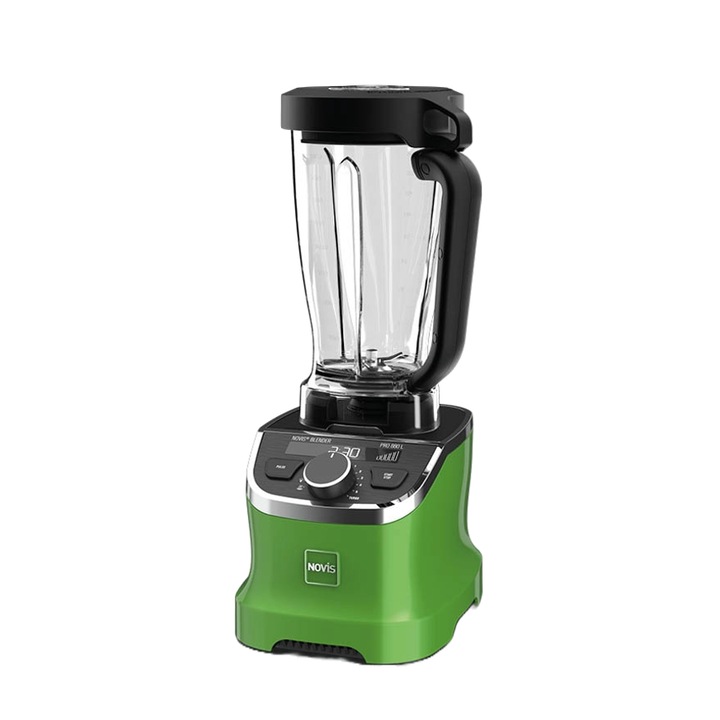 Професионален блендер, Novis, ProBlender 880L, 6 скорости, безшумен, Безжична система за безопасност, Контейнер от тритан без BPA, капацитет 1,9 L, мощен мотор 30 000 об./мин., мощност 1400 W, елегантен дизайн, зелен