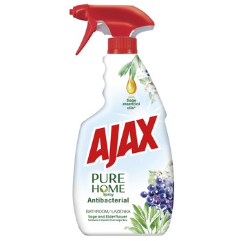 Detergent dezinfectant pentru suprafete baie Ajax Pure Home Antibacterial, Elderflower, 500 ml Detergent dezinfectant pentru suprafete baie Ajax Pure Home Antibacterial, Elderflower, 500 ml