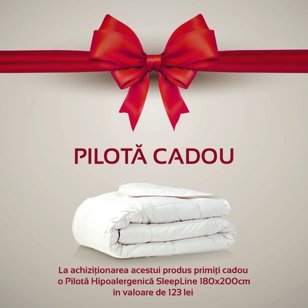 Saltea Ortopedica, SleepLine BioGreen Memory, 160x200x20cm, Ioni de Argint, 7 Zone de Confort, Husa detasabila si lavabila, Antistatica, Spuma cu Memorie, fermitate Medie