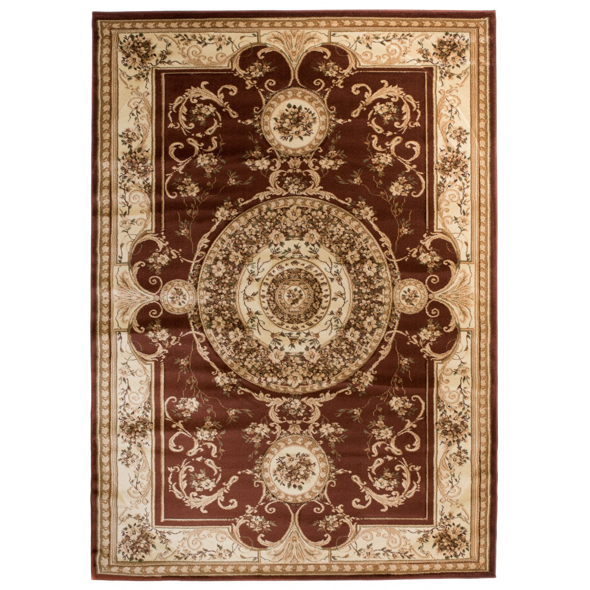 Covor Yesemek Short Pile Traditional Ornament Chemex 6548A maro 250x350