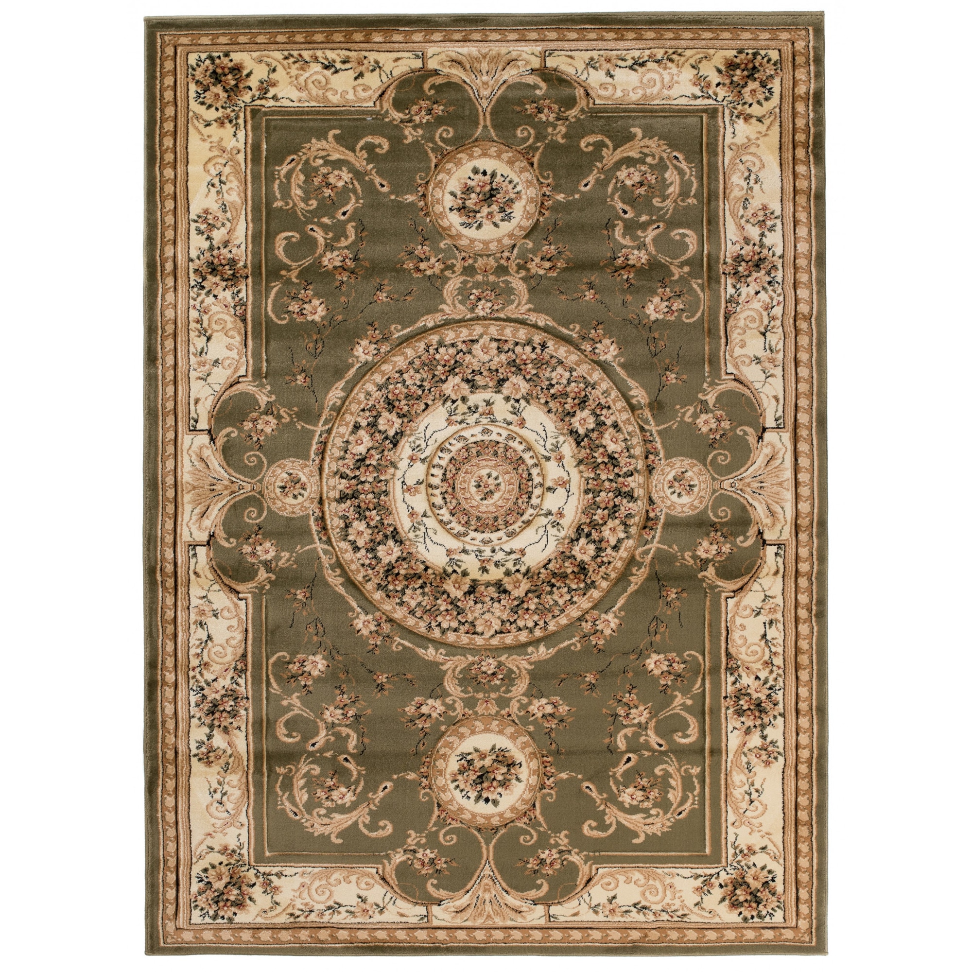 Covor Yesemek Short Pile Traditional Ornament Chemex 6548A verde 180x260