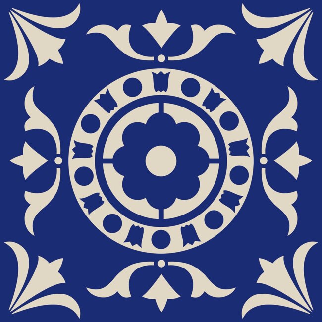 Set 6 buc stickere autocolante faianta decorativa 20cm x 20cm model Mediterranean Blue 10