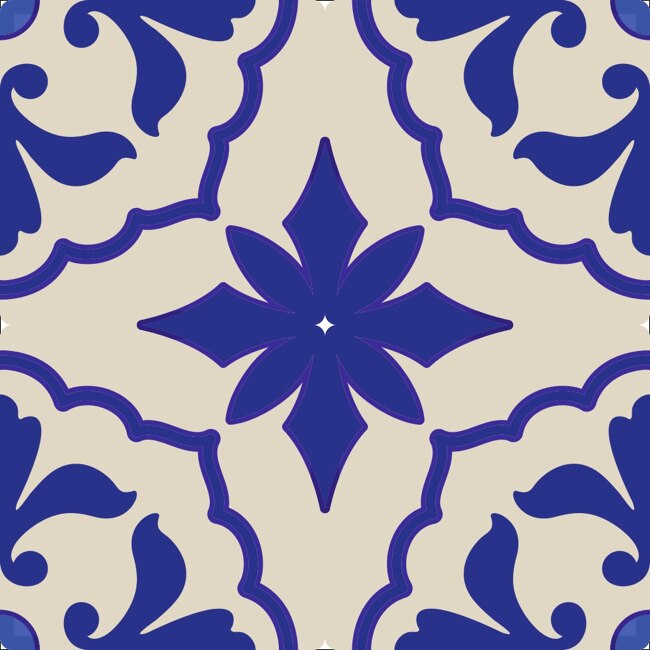 Set 8 buc stickere autocolante faianta decorativa 15cm x 15cm model Blue birds