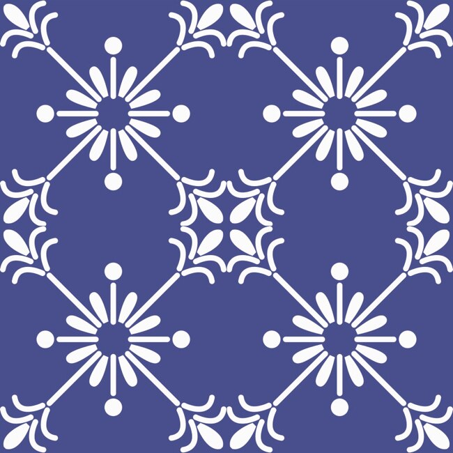 Set 6 buc stickere autocolante faianta decorativa 20cm x 20cm model cu 16 cerculete albe