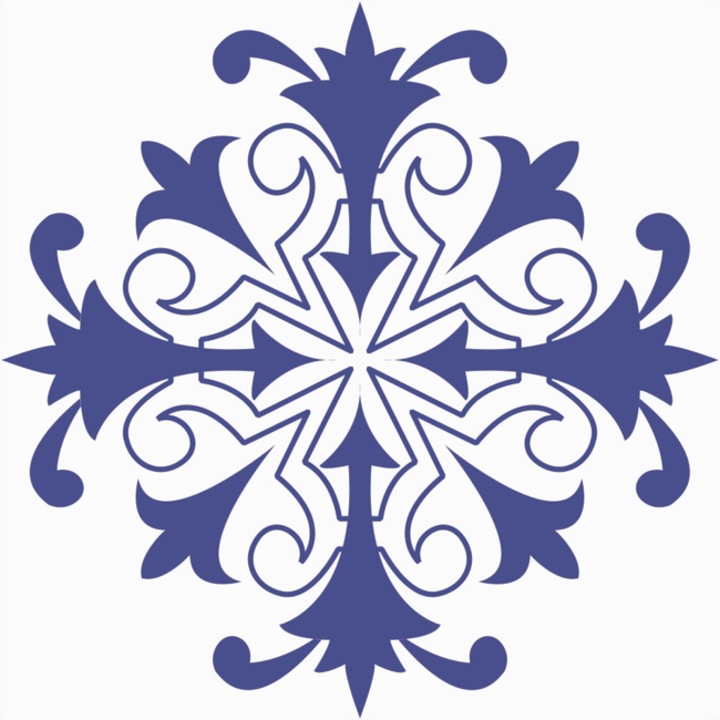 Set 6 buc stickere autocolante faianta decorativa 20cm x 20cm model baza alba cu steluta albastra