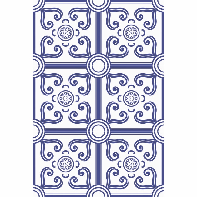 Set 6 buc stickere autocolante faianta decorativa 20cm x 30cm model semicerc in colt