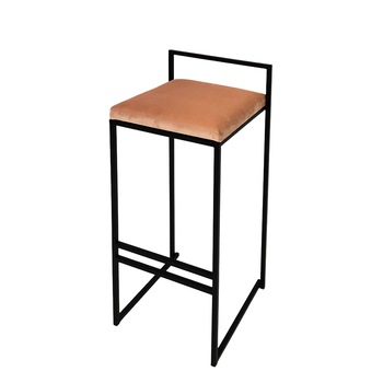 Scaun bar Still mad, roz, modern, metal/catifea, 35 x 35 x 74 Scaun bar Still mad, roz, modern, metal/catifea, 35 x 35 x 74