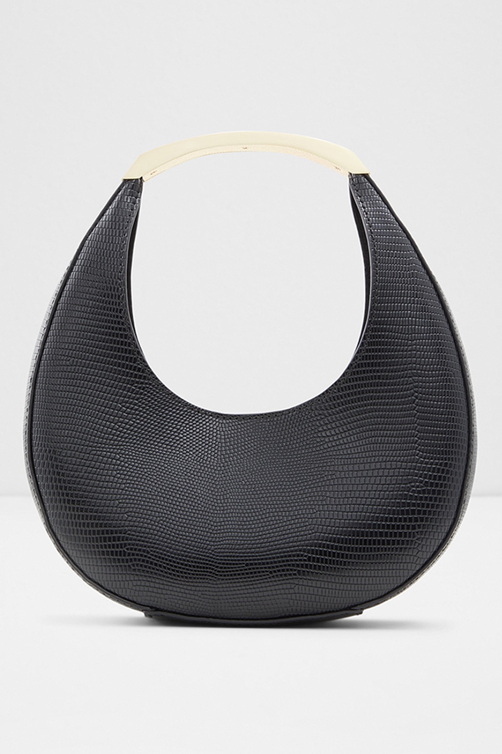 Aldo, Geanta crossbody de piele ecologica cu bareta din lant Sevaymma, Negru