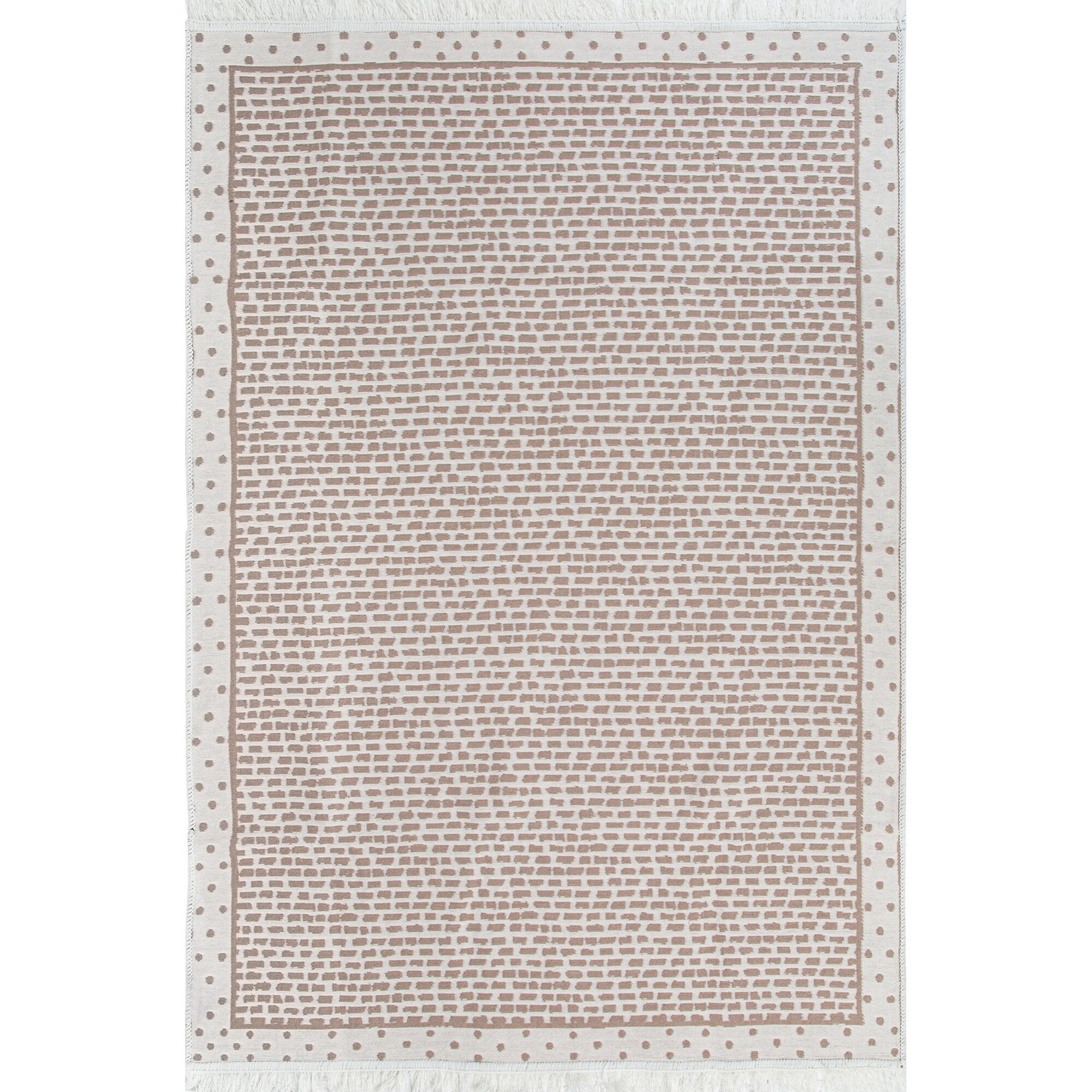 Covor agnes,120x180cm,alb/bej