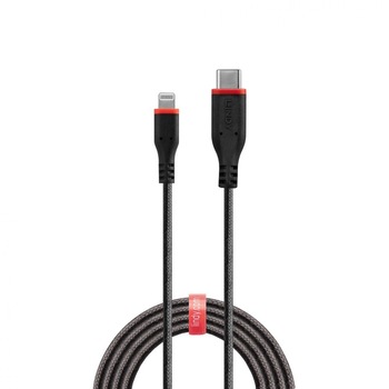 Cablu USB type C la Lightning T-T 2m rezistent, Lindy L31287 Cablu USB type C la Lightning T-T 2m rezistent, Lindy L31287