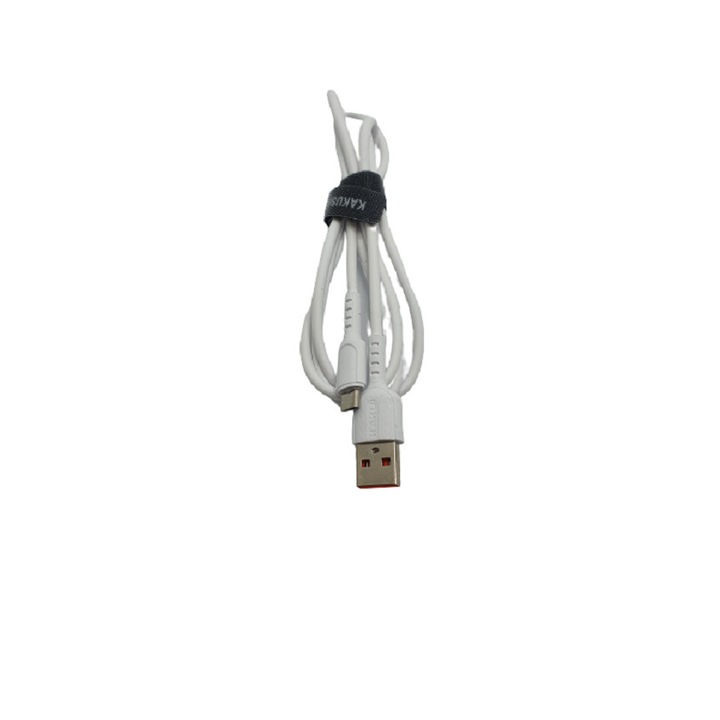 Cablu de culoare alba USB 2.0 la Type C, 1m