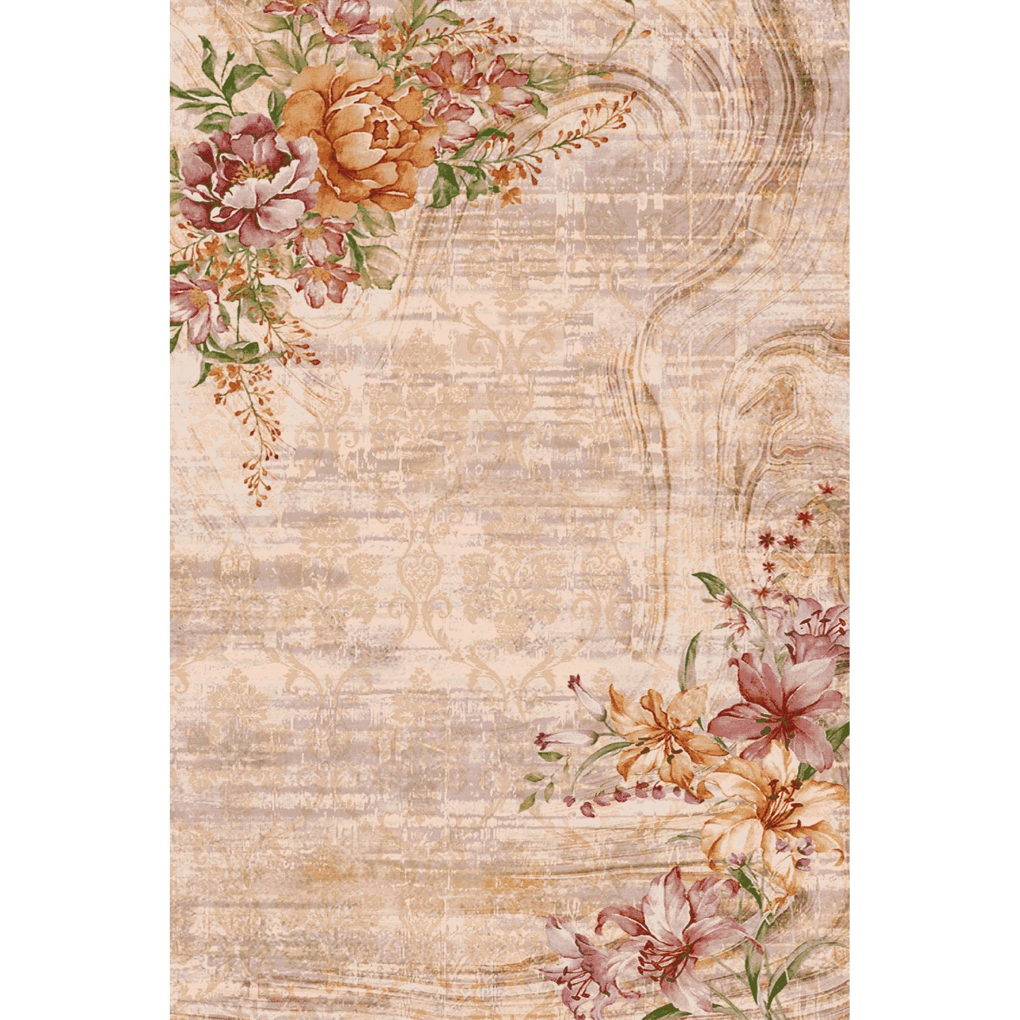 Covor Persan Mecanic EuCarpet 200160b2 Dimensiune 1.5x2.25m Design Modern Bej