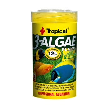 Hrana pesti erbivori Tropical 3-Algae Flakes 1000ml 200g Hrana pesti erbivori Tropical 3-Algae Flakes 1000ml 200g