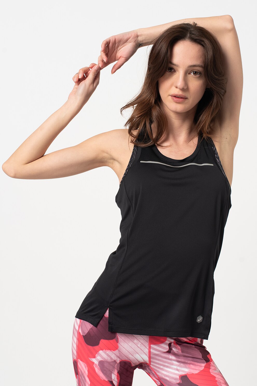 Asics, Top cu decupaj racerback pentru alergare Lite-Show, Negru