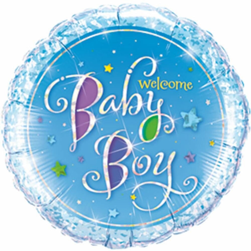 Balon Mini Folie Welcome Baby Boy 23cm, Qualatex, 1 buc