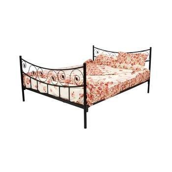 Pat matrimonial DARIA, dimensiune saltea 160x200 cm, Negru Pat matrimonial DARIA, dimensiune saltea 160x200 cm, Negru