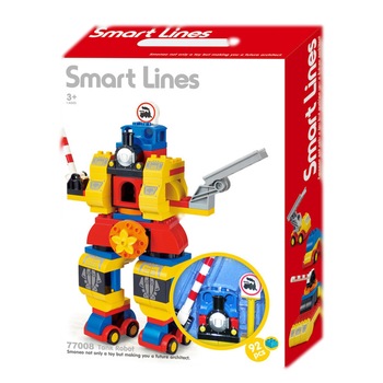 Set de constructii Robot cu figurine. 92 piese, multicolor Set de constructii Robot cu figurine. 92 piese, multicolor