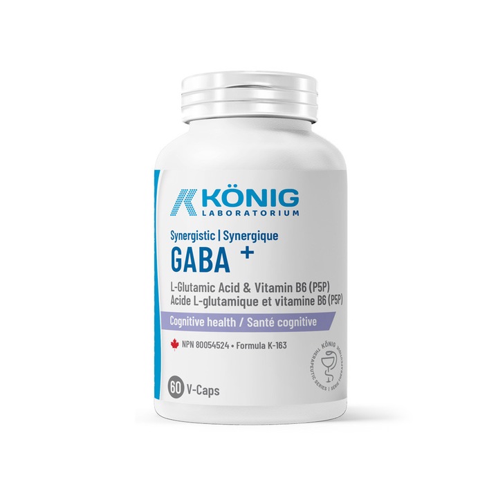 Gaba +, 60 caps, Konig Laboratorium, insomnie, imbunatateste memoria, reduce stresul, spriina sistemul muscular