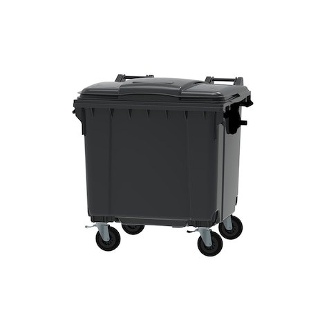 Container Negru Container din plastic, 1100 litri, capac plat, NEGRU - eMAG.ro