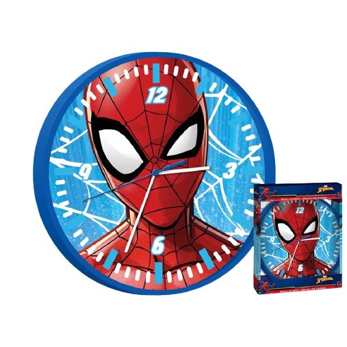 Ceas perete Spiderman,Albastru/Rosu