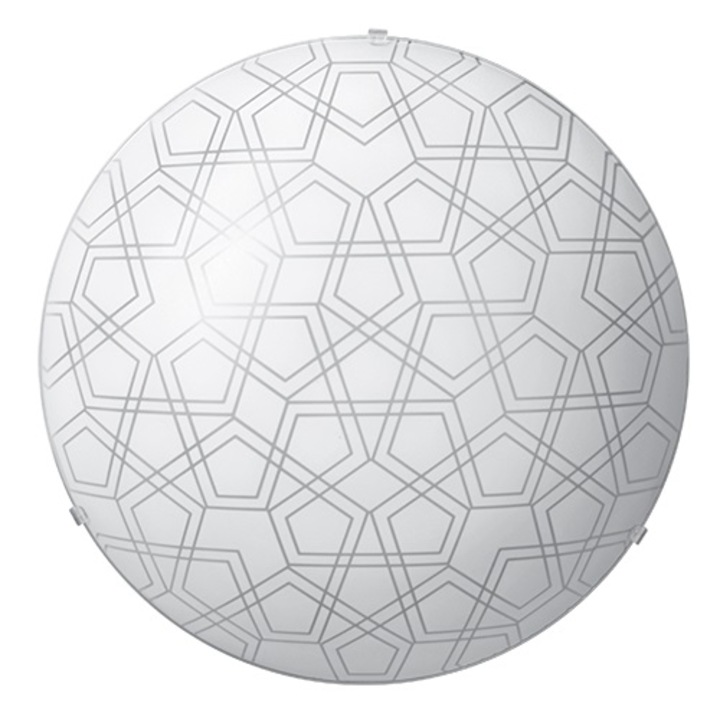 Плафониера Lightstyle Триада, ф400, 2хЕ27, Бял мат