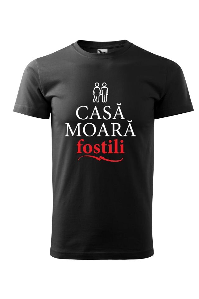 Tricou barbati personalizat Casa, Malfini, Negru, Negru
