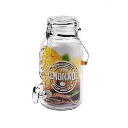 Carafa pentru limonada, Lalncaster, cu decantor, din sticla, 4 l